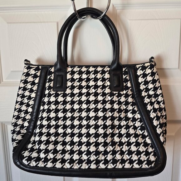 Vera Bradley Quilted Houndstooth Tote Shoulder Bag Purse - Picture 2 of 6
